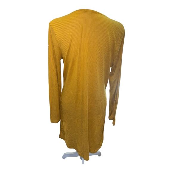 ambiance Long Open Ribbed Cardigan Size L - Picture 2 of 3